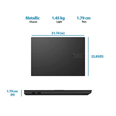 ASUS Vivobook Pro 14X OLED (M7400QE-KM046TS), 14&quot; (35.56 cms) 2.8K OLED, AMD Ryzen 9 5900HX, 4GB NVIDIA GeForce RTX 3050 Ti Graphics, Laptop (16GB/1TB SSD/Office 2019/Windows 10/Black/1.45 Kg)-2