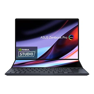 ASUS Zenbook Pro 14 Duo OLED (2022) - UX8402ZE-LM921WS, 14.5&quot; (36.83 cm) 2.8K OLED 120Hz Touch, Intel EVO Core i9 12th Gen, (32GB/1TB SSD/4GB RTX 3050 Ti/Win 11/Office/Black/1.75 Kg)-UX8402ZE-LM921WS
