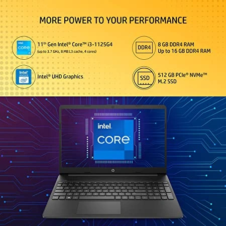 HP 15s - 15S- FQ2627TU Laptop (11th Gen Intel Core i3, 8GB RAM/512GB SSD 15.6inch(39.6cm) FHD, Micro-Edge, Anti-Glare Display/Alexa Built-in/Windows 11 Home/UHD Graphics/Dual Speakers/ Ms Office)-2