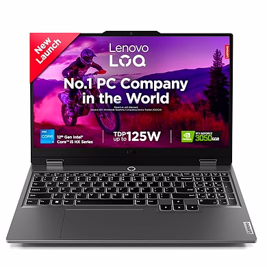 Lenovo LOQ 2024, 12th Gen Intel Core i5 12450HX, RTX 3050-6GB, 16GB RAM, 512GB SSD, FHD, 15.6"/39.6cm, 144Hz, Windows 11, Office 2024, Grey, 2.4Kg, 83GS00PJIN, 3 Mon. Game Pass, Gaming Laptop-83GS00PJIN