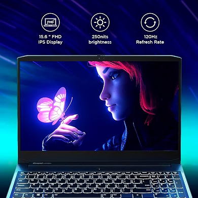 Lenovo Ideapad Gaming 3 AMD Ryzen 5 5600H 15.6" (39.62cm) FHD IPS Gaming Laptop (16GB/512GB SSD/4GB NVIDIA RTX 3050/120Hz/Win 11/Office 2021/Backlit/Shadow Black/2.25Kg), 82K2022UIN-82K2022UIN