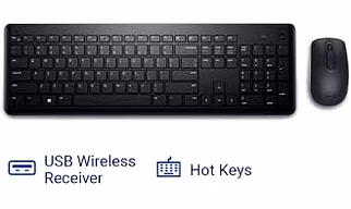 Dell Wireless Keyboard and Mouse Combo (KM3322W)
