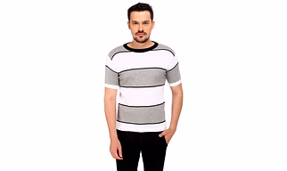 268 BCE Men's Knitted Cotton Round Neck T-Shirt