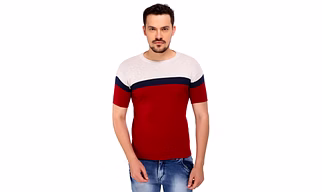 268 BCE Men's Knitted Cotton Round Neck T-Shirt