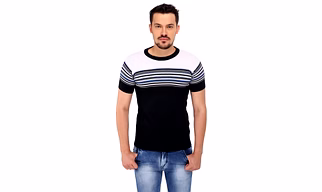 268 BCE Men's Knitted Cotton Round Neck T-Shirt