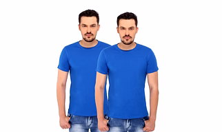 268 BCE Men's Plain Regular Fit T-Shirt (Pack of 2, Blue)