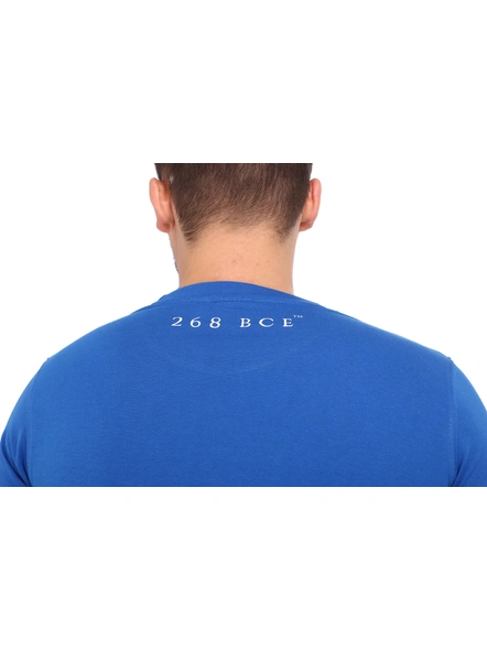 268 BCE Men's Plain Regular Fit T-Shirt (Pack of 2, Blue)-Blue-M-5