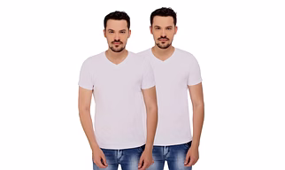 268 BCE Men's Plain Regular Fit T-Shirt (Pack of 2, White)