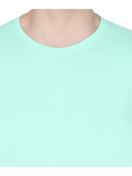 268 BCE Men Mint Green Round Neck Cotton Tshirt Regular Fit-Mint Green-M-5