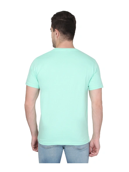 268 BCE Men Mint Green Round Neck Cotton Tshirt Regular Fit-Mint Green-XL-4