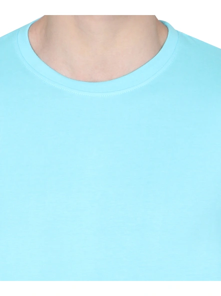 268 BCE Men Sky Blue Round Neck Cotton Tshirt Regular Fit-Sky Blue-XL-5