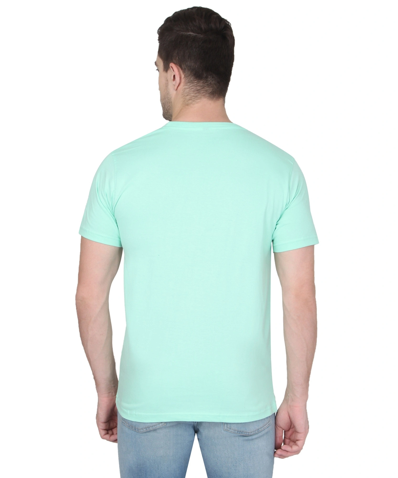 268 BCE Believe It Printed Men Round Neck Mint Green T-shirt-Mint Green-M-2