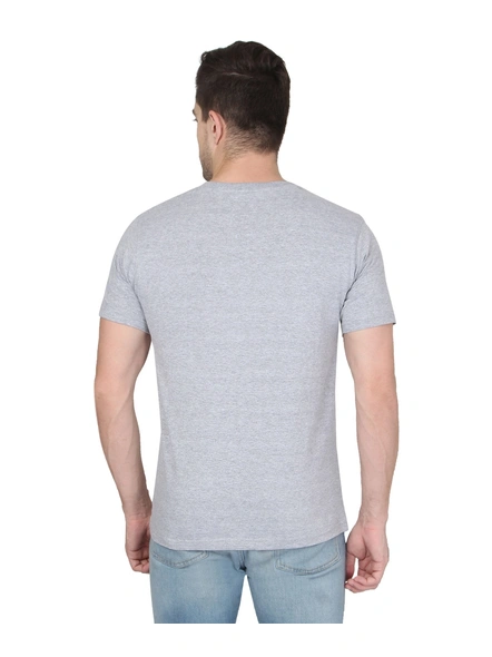 268 BCE Choose Real Printed Men Round Neck Grey T-shirt-Grey-M-2