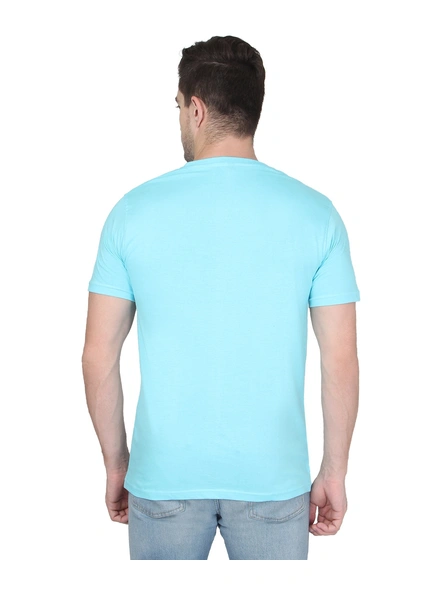268 BCE Choose Real Printed Men Round Neck Sky Blue T-shirt-Sky Blue-L-2