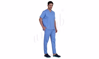Medical Scrub Male  Plain Ceil Blue | Bulk Supply | Hospitals & Clinics