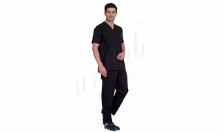 Medical Scrub Male  Plain Black | Bulk Supply | Hospitals & Clinics