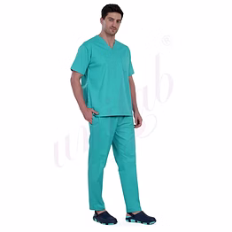 unifab medical scrub male sea green - 2 way stretchable | bulk supply | hospitals & clinics