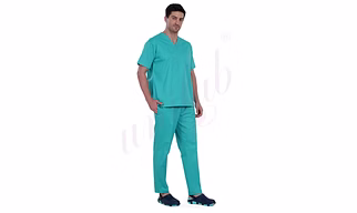 Medical Scrub Male  Sea Green - 2 Way Stretchable | Bulk Supply | Hospitals & Clinics