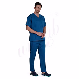 unifab medical scrub male petrol blue - 2 way stretchable | bulk supply | hospitals & clinics