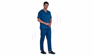 Medical Scrub Male  Petrol Blue - 2 Way Stretchable | Bulk Supply | Hospitals & Clinics