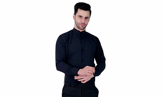 Shirt Black Chinese Collar | Bulk Supply | Corporate & Industrial