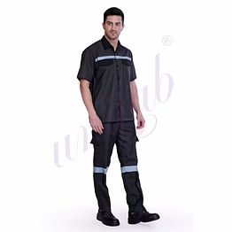 unifab shirt worker half charcoal/ black | bulk supply | corporate & industrial