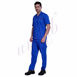 unifab shirt worker half royal blue/ red | bulk supply | corporate & industrial