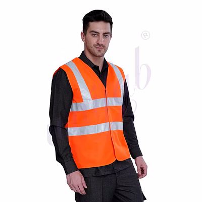 unifab reflective jacket orange- gleam(pack of 10 pcs) | bulk supply | corporate & industrial