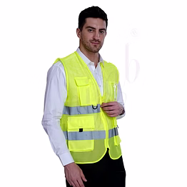 unifab reflective jacket front zip closure (pack of 10 pcs) | bulk supply | corporate & industrial