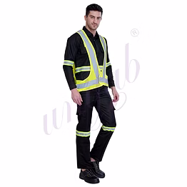 unifab reflective jacket front zip closure- spectra green (pack of 10 pcs) | bulk supply | corporate & industrial