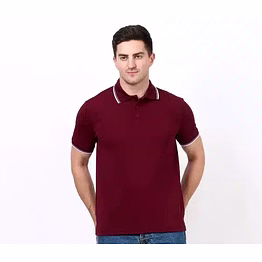 unifab polo shirt wrinkle free red with white tipping | bulk supply | corporate & industrial