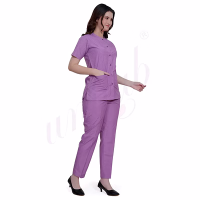 unifab paitent dress ladies shirt trouser type purple | bulk supply | hospitals & clinics