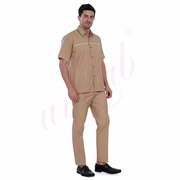 unifab nursing male uniform beige and off white combination | bulk supply | hospitals & clinics
