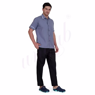 unifab nursing male uniform grey and white combination | bulk supply | hospitals & clinics