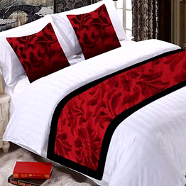 linenroom bed runner maroon velvet | wholesale / bulk | hotels & hospitality