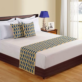 linenroom bed runner jecaurd blue | wholesale / bulk | hotels & hospitality