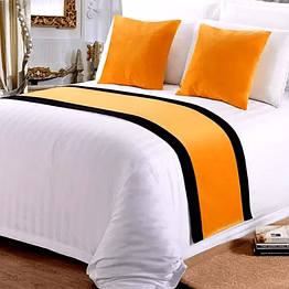 linenroom bed runner jecaurd yellow | wholesale / bulk | hotels & hospitality
