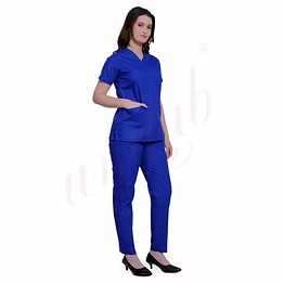 unifab medical scrub manufacturer | medical scrub female plain royal blue for bulk b2b supply