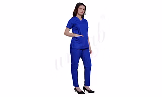 Medical Scrub Manufacturer | Medical Scrub Female Plain Royal Blue for Bulk B2B Supply