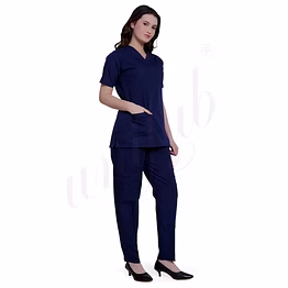 unifab medical scrub manufacturer | medical scrub female plain navy blue for bulk b2b supply