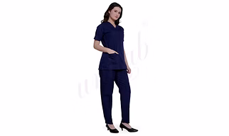 Medical Scrub Manufacturer | Medical Scrub Female Plain Navy Blue for Bulk B2B Supply