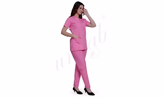 Medical Scrub Manufacturer | Medical Scrub Female Plain Pink for Bulk B2B Supply