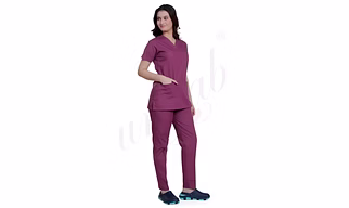 Medical Scrub Manufacturer | Medical Scrub Female Plain Magenta for Bulk B2B Supply