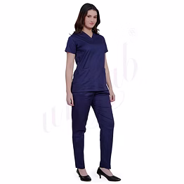 unifab medical scrub manufacturer | medical scrub female plain navy blue for bulk b2b supply