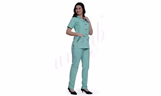 Nursing Uniform Manufacturer | Nursing Uniform Light Green with Bottle Green Trim for Bulk B2B Supply
