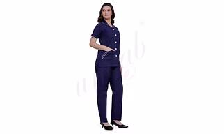 Nursing Uniform Manufacturer | Nursing Uniform Navy with White Trim for Bulk B2B Supply