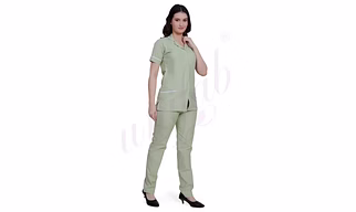 Nursing Uniform Manufacturer | Nursing Uniform Set Green with White Trim for Bulk B2B Supply