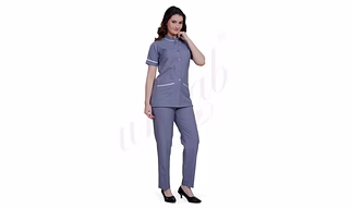 Nursing Uniform Manufacturer | Nursing Uniform Set Grey with White Trim for Bulk B2B Supply