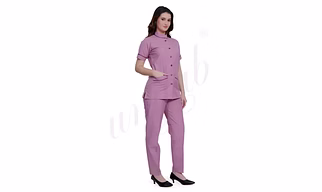 Nursing Uniform Manufacturer | Nursing Uniform Set Pink with Magenta Trim for Bulk B2B Supply