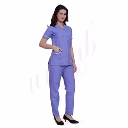 unifab nursing uniform manufacturer | nursing uniform set purple with white trim for bulk b2b supply